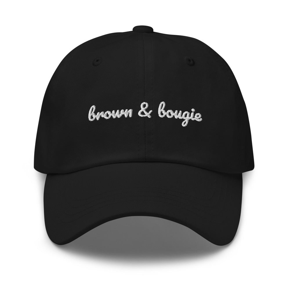 Brown & Bougie Embroidered Hat